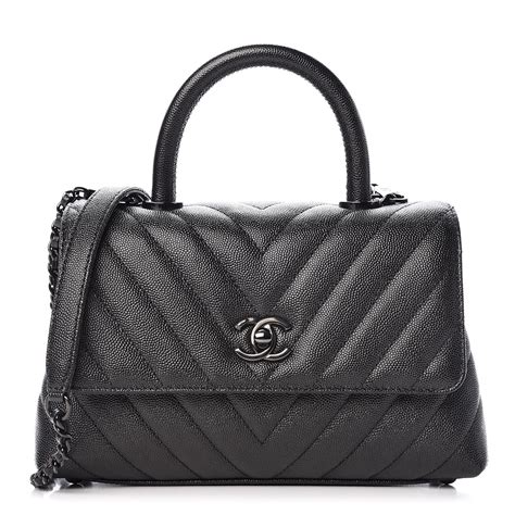 chanel flap coun in caviar|CHANEL Iridescent Caviar Chevron Quilted Mini Coco Handle .